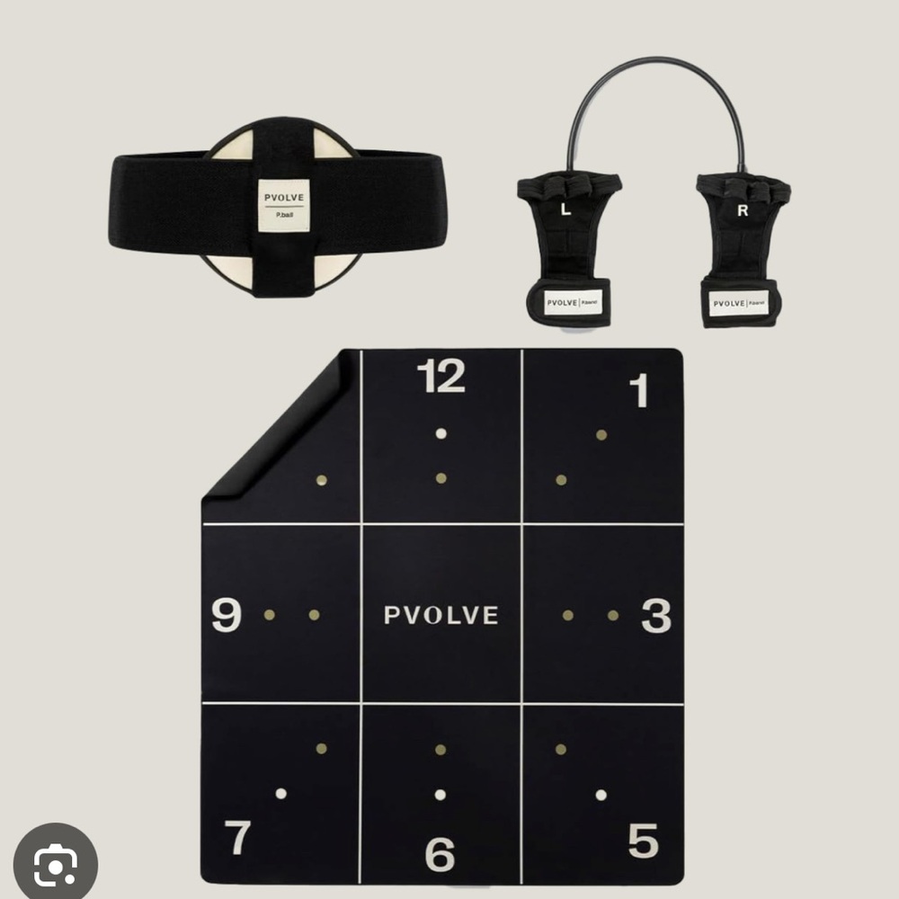 Pvolve Signature Bundle includes:
P Ball
P Band
Precision Mat